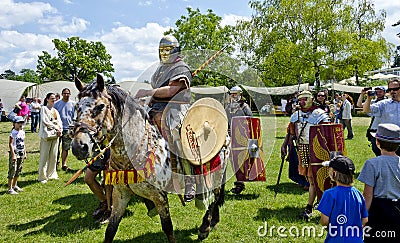 Mounted roman soldier Editorial Stock Photo
