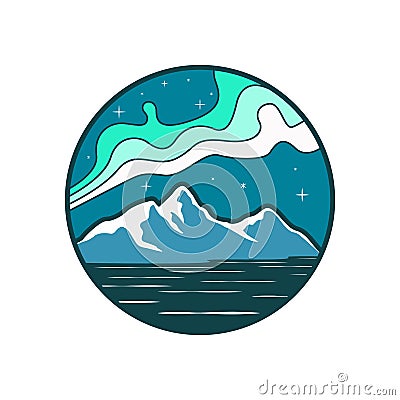 Mounth arctic illustration vector design Stock Photo