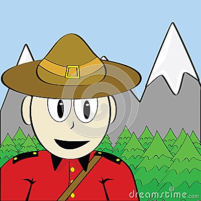 Mountie Vector Illustration