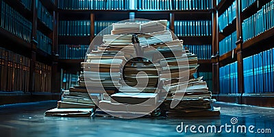 The Mounting Backlog of Unsolved Case Files: A Result of Inefficiencies in the Legal System. Stock Photo