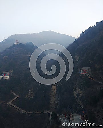 Mounts next to the Huaqing Palace Stock Photo