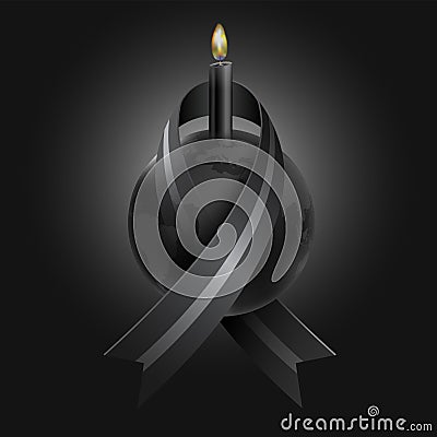 Mourning for the loss of many people Vector Illustration