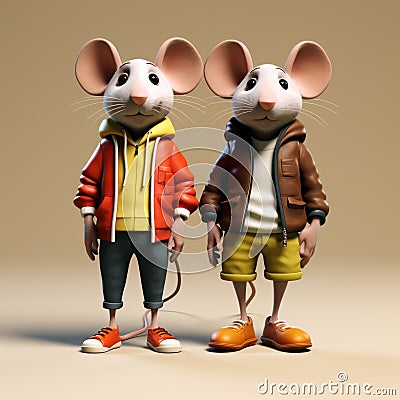 Mouse And Anthony: A Playful Photorealistic Still Life In Streetwise Style Stock Photo