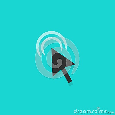 Mouse arrow click action vector icon, cursor clicking symbol pointer Vector Illustration