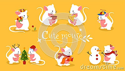 Mouse banner concept Vector Illustration