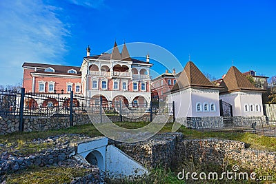 Mouse Chambers palace in Myshkin town in the evening light Stock Photo