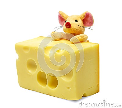 Mouse and cheese Stock Photo