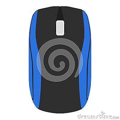 Mouse computer icon vector optical PC technology. Scroll white Vector Illustration