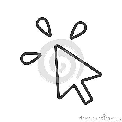 Mouse Cursor Click Icon Vector Vector Illustration