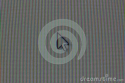 Mouse cursor on LCD RGB matrix Stock Photo