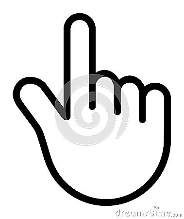Mouse cursor pointer hand icon Vector Illustration