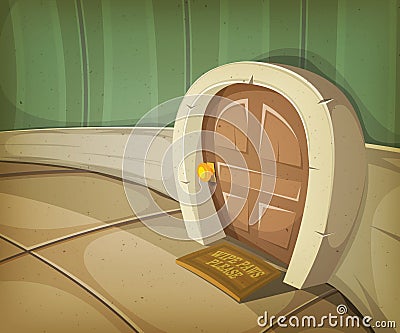 Mouse Home Inside House Vector Illustration