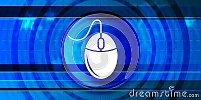 Mouse icon optimum prime digital smart blue banner background abstract futuristic motion illustration Cartoon Illustration