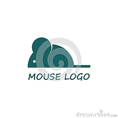 Mouse Logo Design Template. Vector Illustration Isolated on the white background Vector Illustration