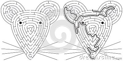 Mouse maze Vector Illustration