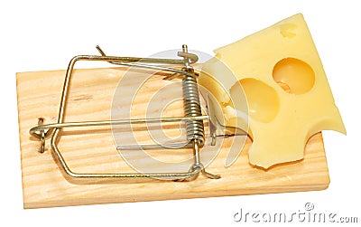 Mouse Trap And Cheese Stock Photo