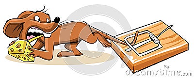 Mouse Trap Vector Illustration