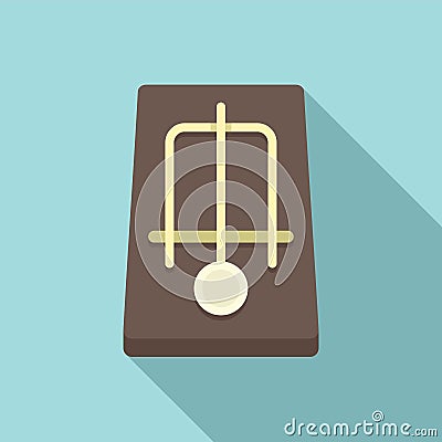 Mousetrap icon, flat style Vector Illustration