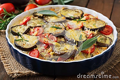 Moussaka - a traditional Greek dish Stock Photo