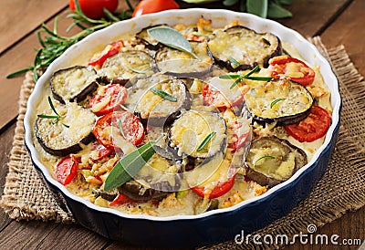 Moussaka - a traditional Greek dish Stock Photo