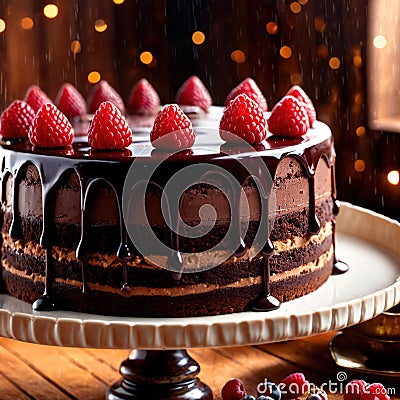Mousse Cake , traditional popular sweet dessert cake Stock Photo