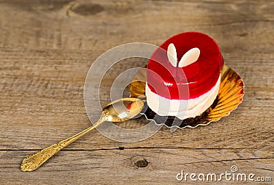 Mousse red cake Stock Photo