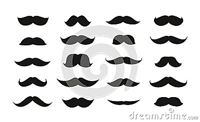 Moustache on white background. Vector illustration Vector Illustration