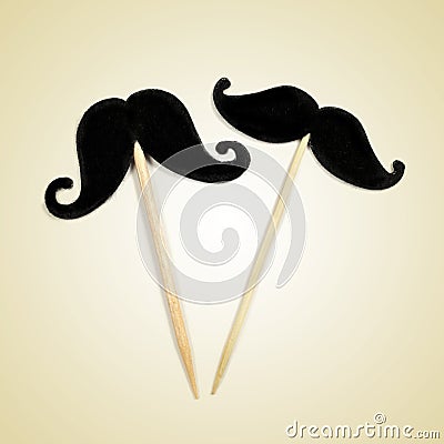 Moustaches with retro effect Stock Photo