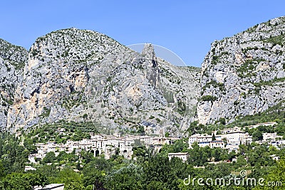 Moustiers Ste Marie Stock Photo