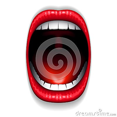 Mouth color Stock Photo