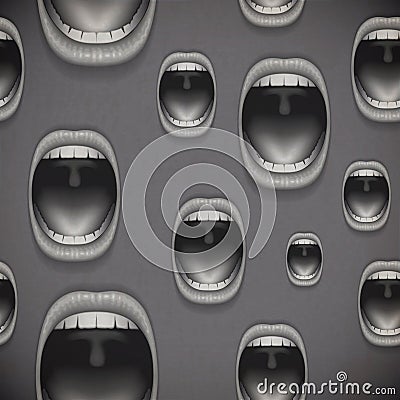 Mouth color open Vector Illustration