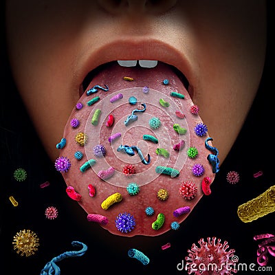 Mouth Germs Stock Photo