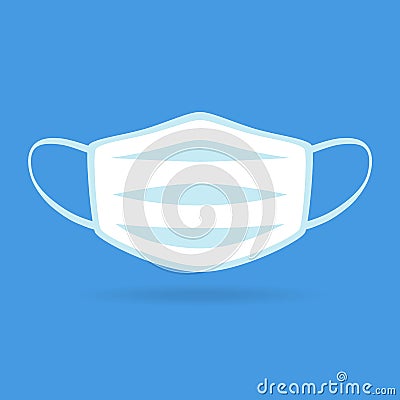 Mouth guard mask, medicine respirator Vector Illustration