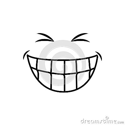 Mouth laughing cartoon Cartoon Illustration