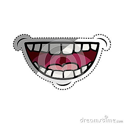 Mouth laughing cartoon Cartoon Illustration