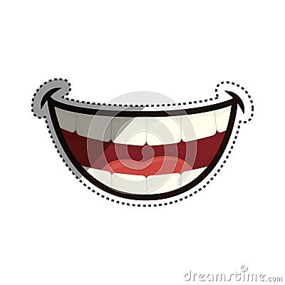 Mouth laughing cartoon Cartoon Illustration