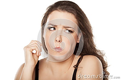 Mouth self checking Stock Photo