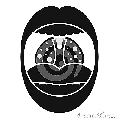 Mouth tonsillitis icon simple vector. Tonsil anatomy Vector Illustration