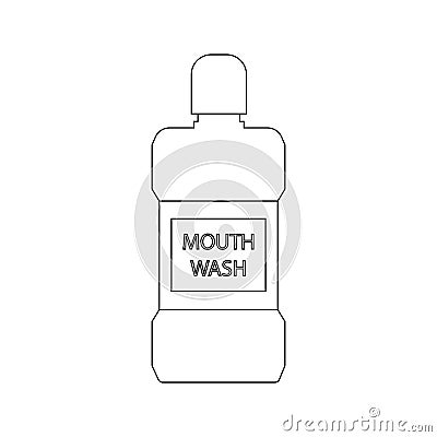 Mouth wash bottle Vector Illustration