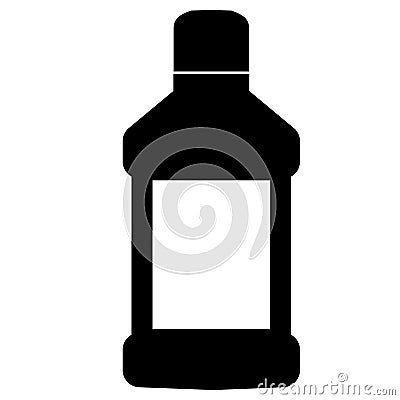 mouthwash bottle icon. fresh mouthwash sign. flat style Stock Photo