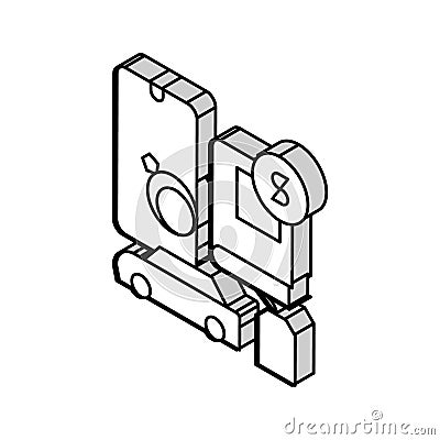 movable assets isometric icon vector illustration Vector Illustration