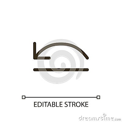 Move backward pixel perfect RGB color ui icon Vector Illustration