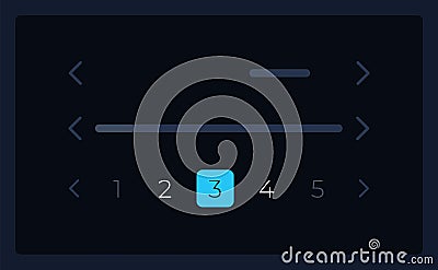 Move between different pages UI element template Vector Illustration