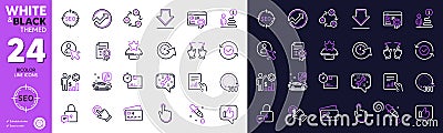 Move gesture, Touchscreen gesture and Employees wealth line icons for website, printing. For design. Vector Vector Illustration