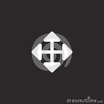 move icon. Filled move icon for website design and mobile, app development. move icon from filled selection and cursors collection Vector Illustration
