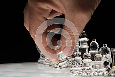 Move the pawn Stock Photo