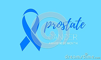 Movember men health man prostate cancer November awareness month vector blue ribbon Vector Illustration