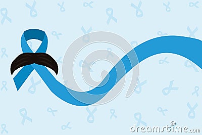 Movember prostate cancer day Vector Illustration