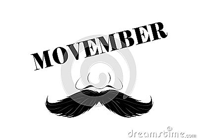 Movember support men in the fight against prostate cancer Vector Illustration