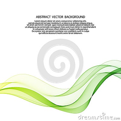 The movement of colored wave lines on a white background. eps 10 Cartoon Illustration